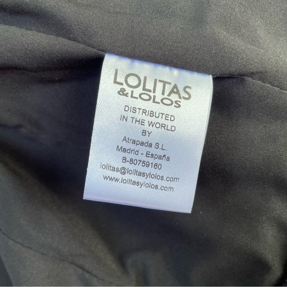 Lolitas&Lolos Black Cropped Leatherette Jacket S Feathers Snap Button Cute Goth - Picture 9 of 16